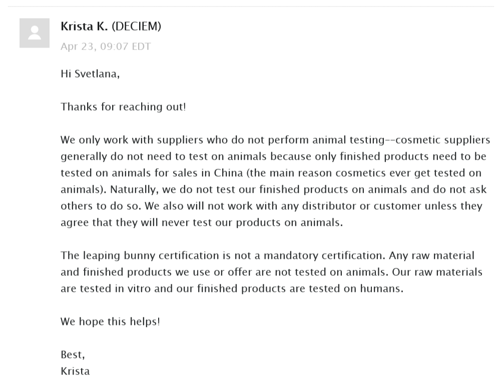 The Ordinary simple skincare not tested on animals. | Ethical Bunny's guide to cruelty free and vegan skincare, makeup, haircare, bodycare, personal care, fragrance, beauty and household. Complete database list of natural, clean, green, non-toxic, organic options. Drugstore, luxury, high end, indie.