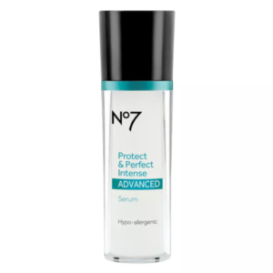 No 7 Protect and Perfect serum. Suitable for sensitive, combination, oily or acne prone skin. Organic, clean, green, non-toxic. | Ethical Bunny's guide to cruelty free and vegan skincare, makeup, haircare, bodycare, personal care, fragrance, beauty and household. Ulta, Amazon, drugstore & Sephora ultimate shopping guide, best of beauty award winners, sales and discounts.