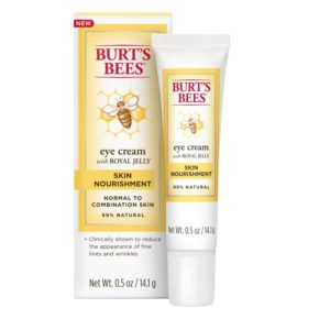 Burts Bees skin nourishment eye cream. | Ethical Bunny's guide to cruelty free and vegan skincare, makeup, haircare, bodycare, personal care, fragrance and other beauty. Complete database list of natural, clean, green, non-toxic, organic options. Drugstore, luxury, high end, indie.