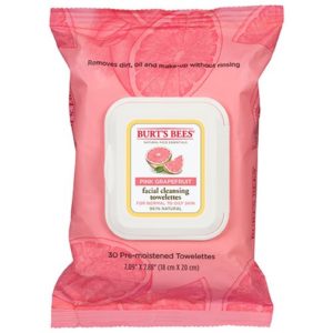 Burts Bees pink grapefruit makeup wipes demo and review. | Ethical Bunny's guide to cruelty free and vegan skincare, makeup, haircare, bodycare, personal care, fragrance, beauty and household. Ulta & Sephora ultimate shopping guide, best of beauty award winners, sales and discounts.
