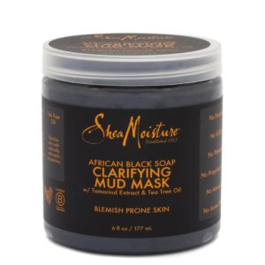 Shea Moisture Afridan Black Soap mud mask. | Ethical Bunny's guide to cruelty free and vegan skincare, makeup, haircare, bodycare, personal care, fragrance and other beauty. Complete database list of natural, clean, green, non-toxic, organic options. Drugstore, luxury, high end, indie.