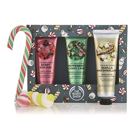 the body shop festive hand cream trio christmas holiday shopping gift ideas | Ethical Bunny's cruelty free and vegan brand list with skincare, makeup, haircare, hygiene, bath and body guides. Featuring indie, clean, green, sustainable, non toxic, organic, botanical and natural products.